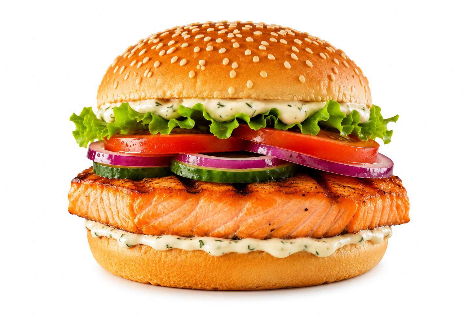 Burger Cá Hồi Cao Cấp