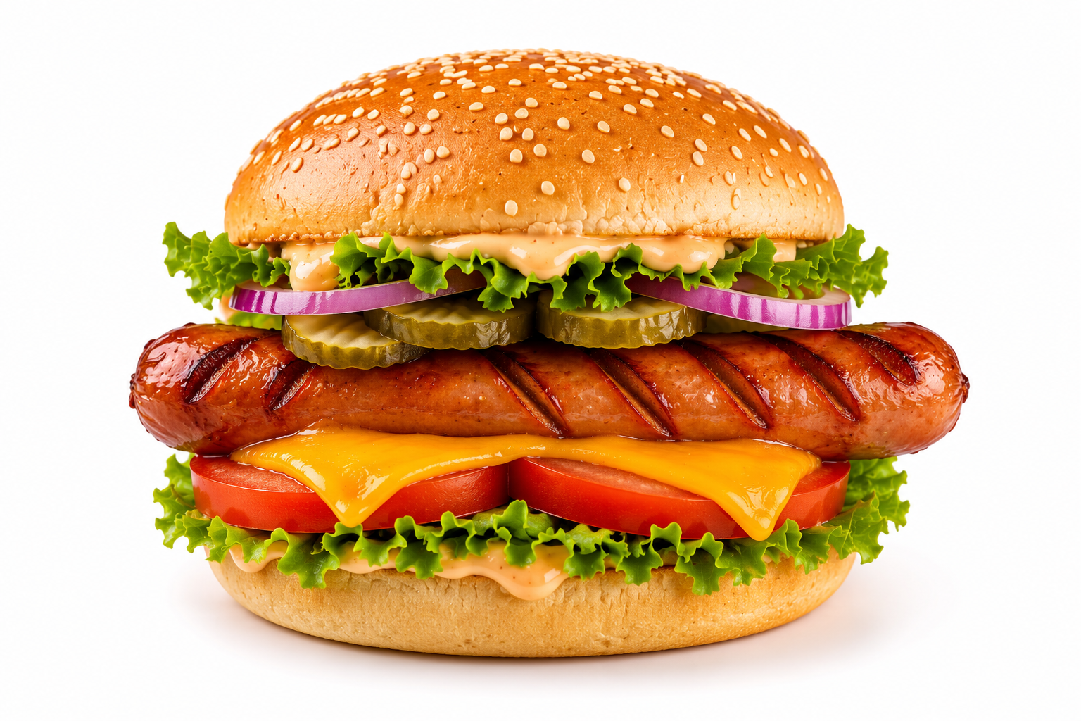 Burger Xúc Xích Đức Đặc Biệt