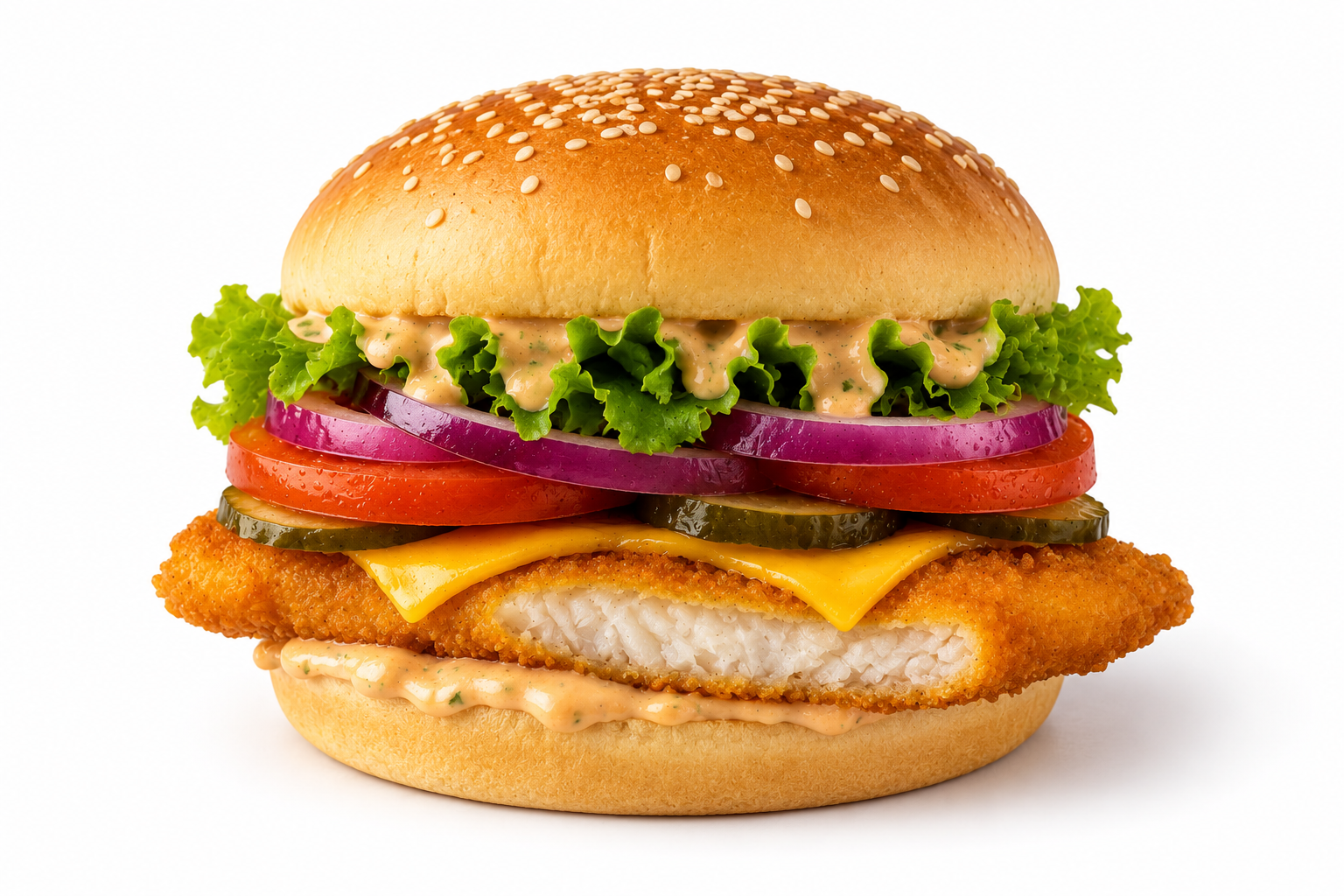 Burger Cá Trích Cao Cấp